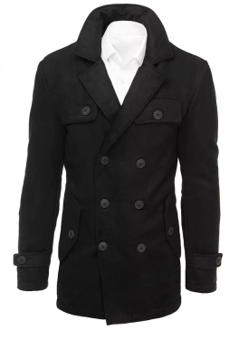Płaszcz męski czarny Dstreet CX0431