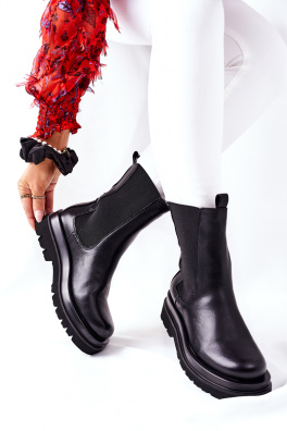 Women's High Chelsea Boots Black Belive