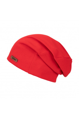 Junior bavlněná DOKE čepice organic red