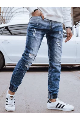 Spodnie męskie jeansowe joggery niebieskie Dstreet UX4231