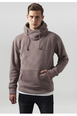 Sherpa High Neck Hoody taupe