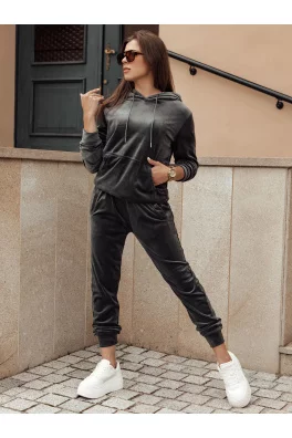 Komplet damski welurowy RELAX FIT ciemnoszary Dstreet AY1073