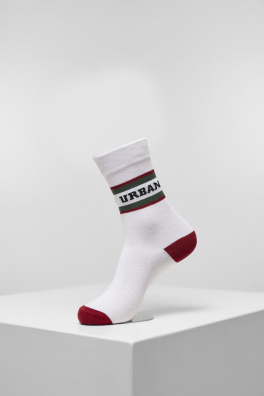 Logo Stripe Sport Socks 2-Pack white/green/red