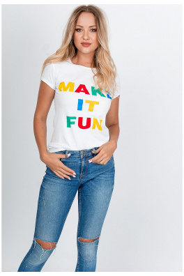 Koszulka damska „Make it Fun” - biała,