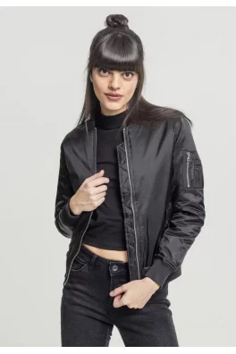 Ladies Basic Bomber Jacket black