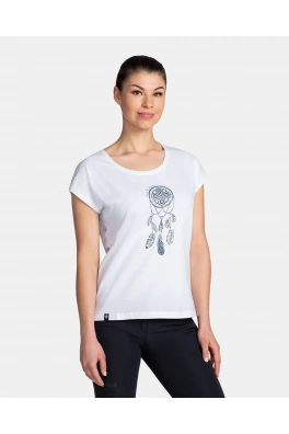 Bawełniany t-shirt damski Kilpi ROANE-W Biały