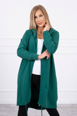 Cardigan with print oversize green