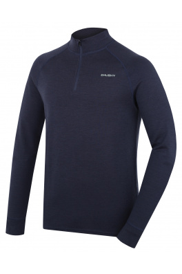 Męska bluza merynosowa HUSKY Aron Zip M dk. niebieski