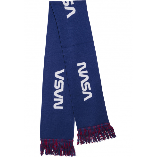 NASA Scarf Knitted wht/blue/red