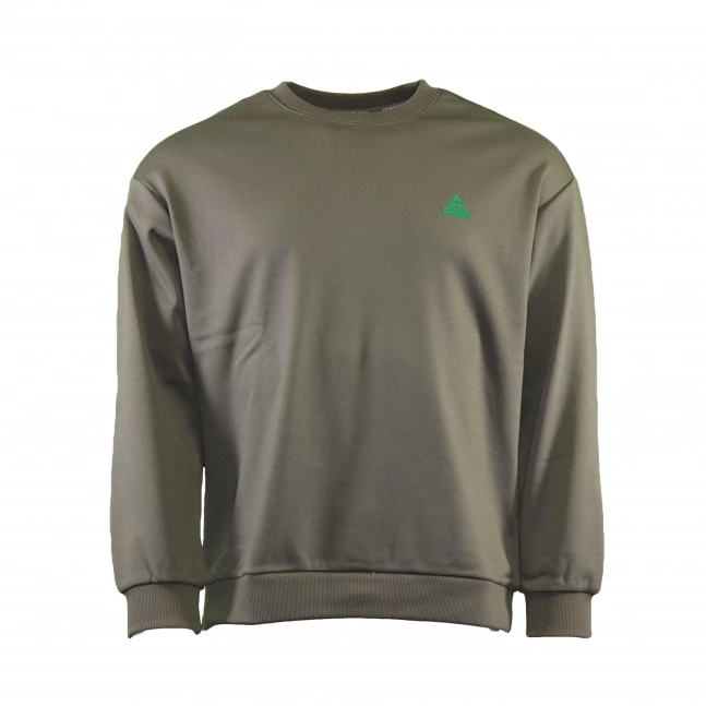 Peak peak round neck fleece sweater water green