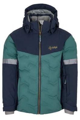 Chłopięca kurtka narciarska Kilpi TEDDY-JB ciemnozielona