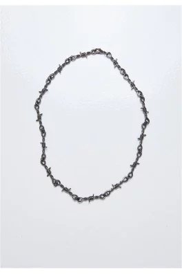 Barbed Wire Necklace gunmetal