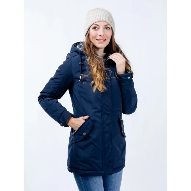 Dámská oboustranná parka GLANO - tmavě modrá