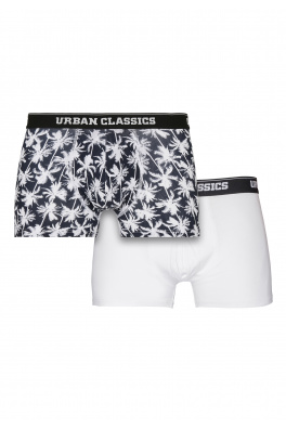 Men Boxer Shorts 2-Pack palm aop+white