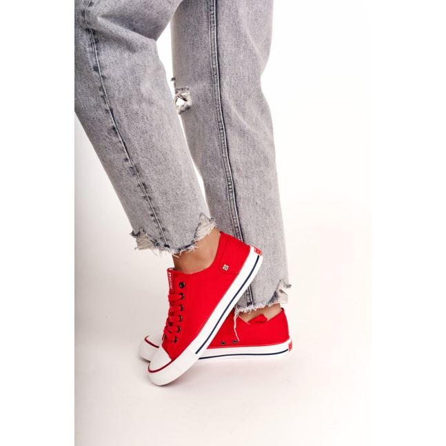 Women's Classic Low Sneakers Big Star DD274339 Red