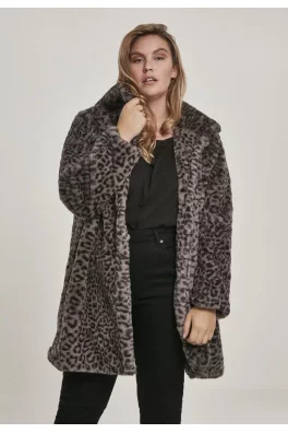 Ladies Leo Teddy Coat grey leo