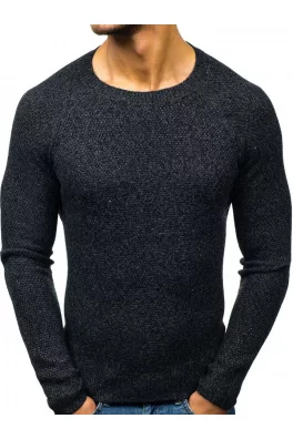 Stylový páStylowy męski sweter Denley H1810 - czarny,