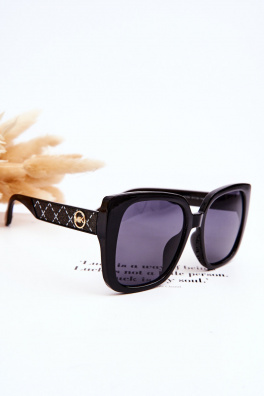 Damskie Okulary Przeciwsłoneczne Z Brokatem M2354 Gradient Czarne