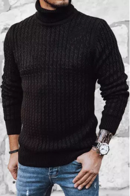 Sweter męski czarny Dstreet WX1968