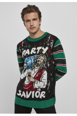 Savior Christmas Sweater black/x-masgreen