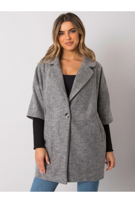 RUE PARIS Szary płaszcz oversize