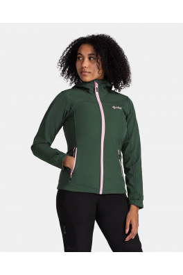 Damska kurtka softshell Kilpi RAVIA-W ciemnozielona