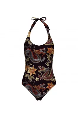 Plavky s otevřenými zády Japanese Dragon