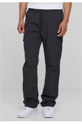 Straight Leg Nylon Cargo Pants black
