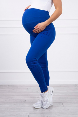 Cotton maternity pants mauve-blue