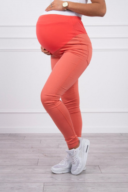 Maternity pants, colored jeans dark apricot