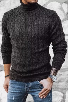 Sweter męski ciemnoszary Dstreet WX1974