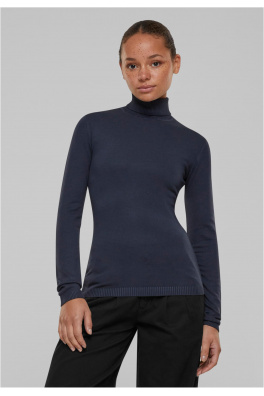 Ladies Knitted Turtleneck Sweater navy