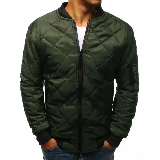 Kurtka męska pikowana bomber jacket zielona TX2216