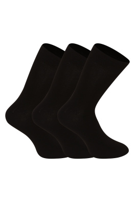 3PACK ponožky Nedeto vysoké bambusové černé
