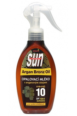VIVACO Opalovací mléko s BIO arganovým olejem SPF 10 SUN VITAL 200 ml
