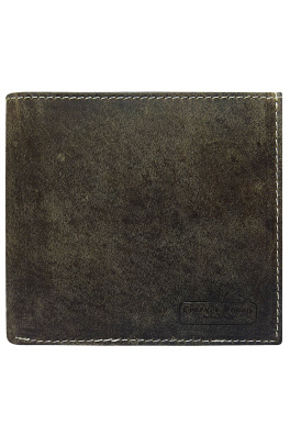 Męski brązowy portfel skórzany otwarty