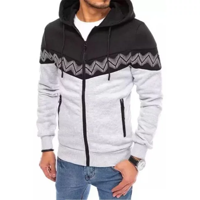 Bluza męska rozpinana z kapturem szara Dstreet BX5143