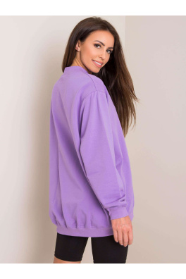 Bawełniana bluza basic w kolorze fioletowym