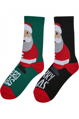 Fancy Santa Socks 2-Pack multicolor