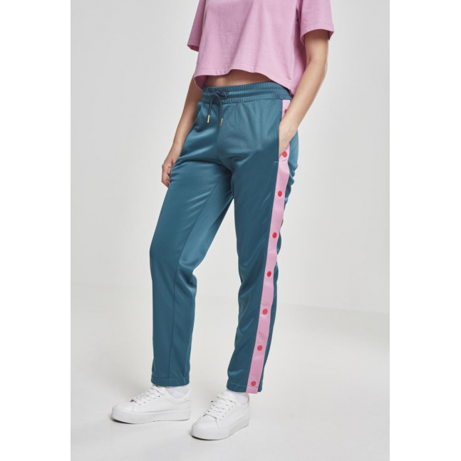 Ladies Button Up Track Pants jasper/coolpink/firered
