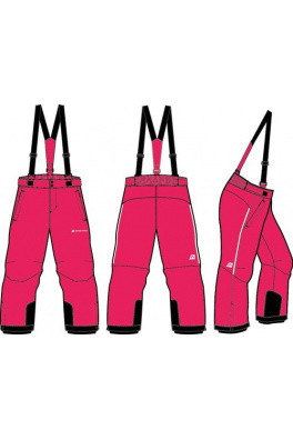 Dětské lyžařské kalhoty s membránou ptx ALPINE PRO LERMONO diva pink