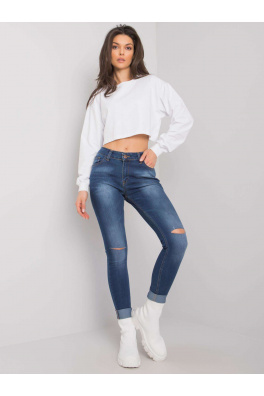 Ciemnoniebieskie jeansy rurki Juan