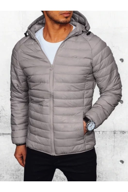 Kurtka męska przejściowa pikowana jasnoszara Dstreet TX4657 Kurtka męska przejściowa pikowana jasnoszara Dstreet TX4657