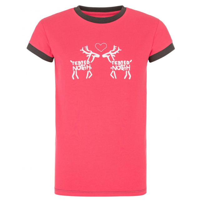 Bawełniana koszulka dziewczęca Kilpi AVIO-JG różowa