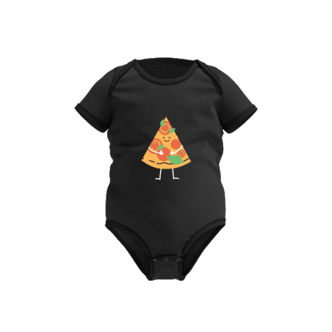 Dětské triko Pizza Happy Glano - černá