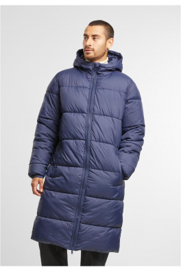 Mens Long Puffer Coat navy