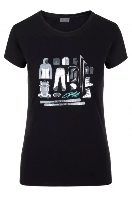 T-shirt damski z krótkim rękawem Kilpi TORNES-W Czarny