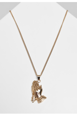 Pray Hands Necklace gold