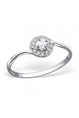 Zásnubní prsten stříbro luxury princess II 