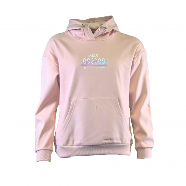 Peak peak hoodie fleece sweater toffee pink